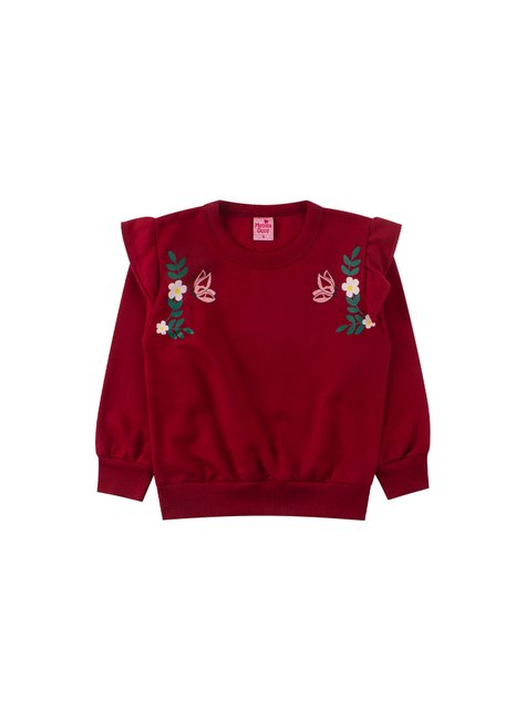 conjunto infantil feminino moletom peluciado butterfly menina doce 7