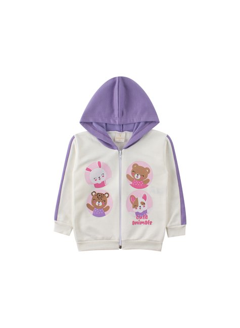 conjunto de bebe feminino moletom peluciado cute animals viston 7