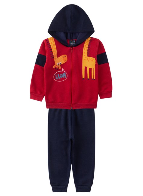 conjunto de bebe masculino moletom peluciado divertido viston 6