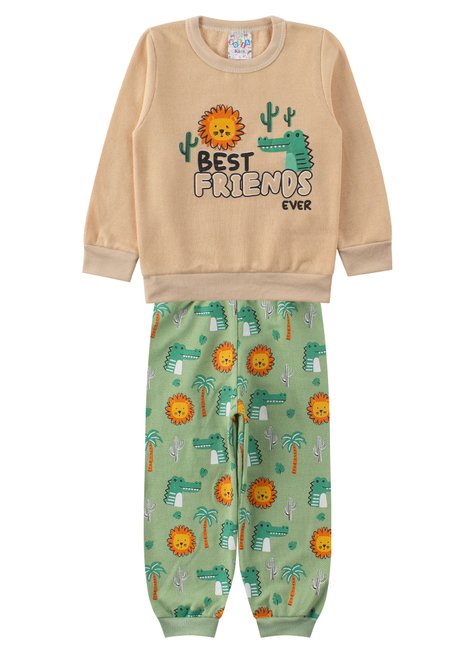 conjunto de bebe masculino moletom peluciadomoletom estampado best friends primo s gueda 6
