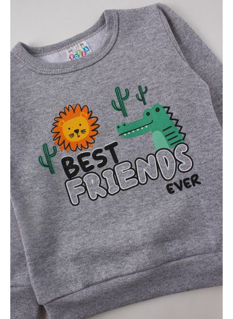 conjunto de bebe masculino moletom peluciadomoletom estampado best friends primo s gueda 14