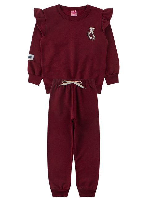 conjunto infantil feminino moletom peluciado butterfly menina doce 13