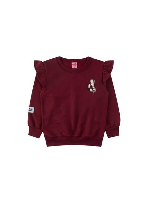 conjunto infantil feminino moletom peluciado butterfly menina doce 14