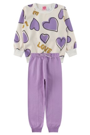 Conjunto Infantil Feminino Moletom Sublimado Peluciado/Moletom Peluciado Love - Menina Doce