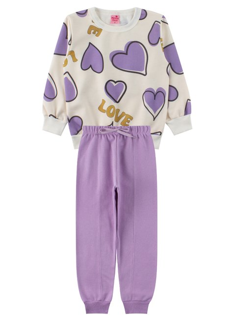 conjunto infantil feminino moletom sublimado peluciadomoletom peluciado love menina doce