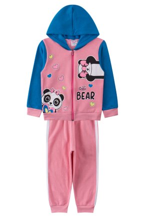 Conjunto Infantil Feminino Moletom Peluciado Cute Bear - Índia Baby