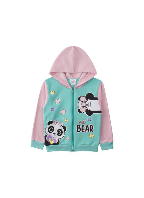 conjunto infantil feminino moletom peluciado cute bear india baby 12
