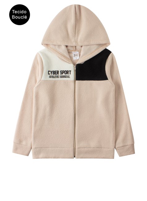 jaqueta juvenil masculino boucle peluciado cyber sport india baby 3