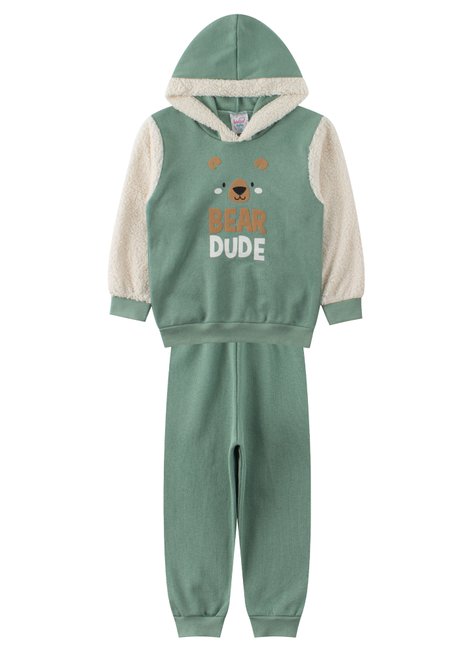 conjunto infantil masculino moletom peluciadopelo carneirinho bear dude india baby