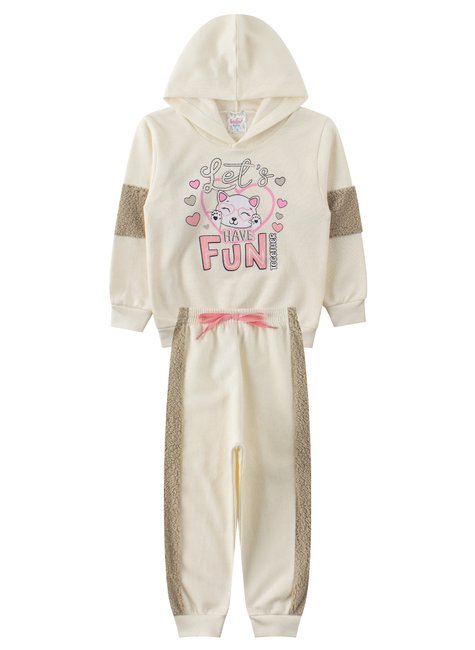 conjunto infantil feminino moletom peluciadopelo carneirinho have fun india baby 6