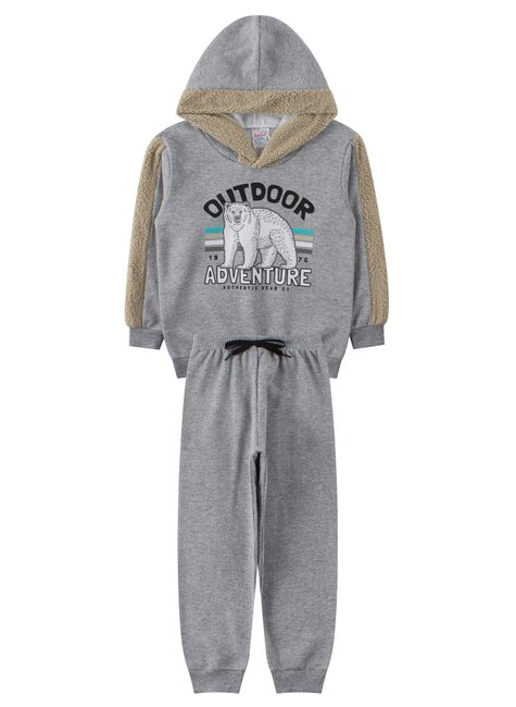 conjunto infantil masculino moletom peluciadopelo carneirinho adventure india baby