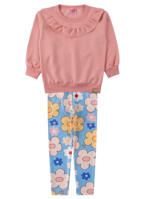 conjunto infantil feminino moletom peluciadosuplex sublimado bela menina doce