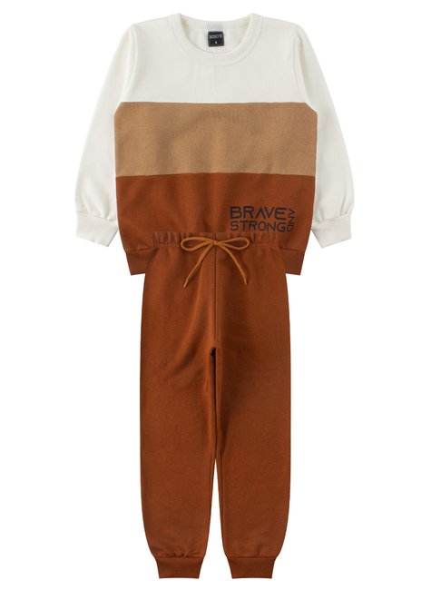 conjunto infantil masculino moletom peluciado strong mino s