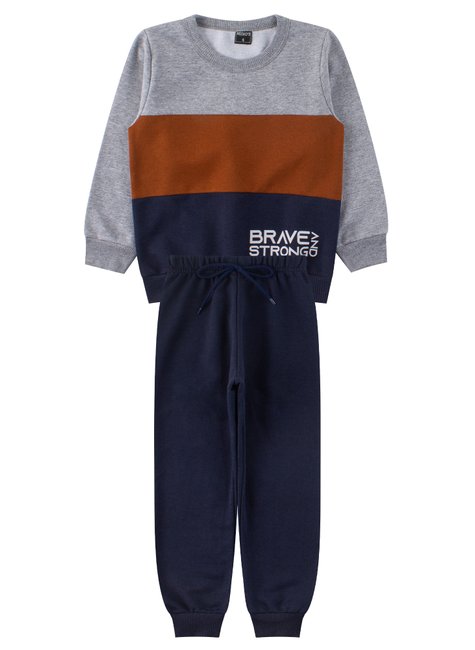 conjunto infantil masculino moletom peluciado strong mino s 6