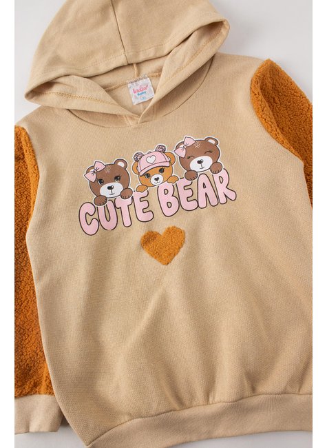 conjunto infantil feminino moletom peluciadopelo carneirinho cute bear india baby 9