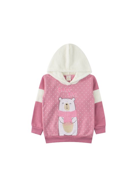 conjunto infantil feminino moletom peluciadopelo bear girl viston 2