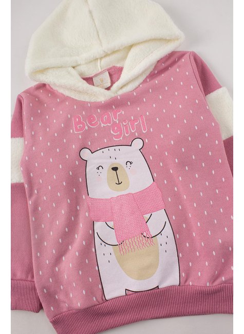 conjunto infantil feminino moletom peluciadopelo bear girl viston 4
