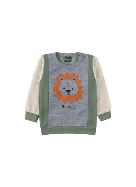 conjunto de bebe masculino moletom peluciadopelo carneirinho roar viston 2