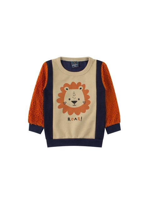conjunto de bebe masculino moletom peluciadopelo carneirinho roar viston 7