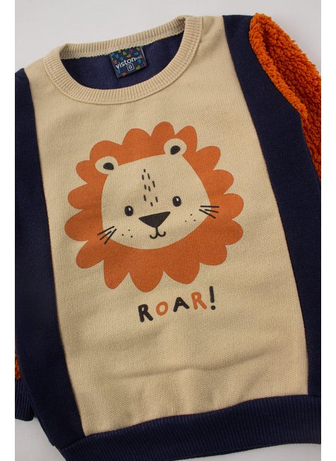 conjunto de bebe masculino moletom peluciadopelo carneirinho roar viston 9
