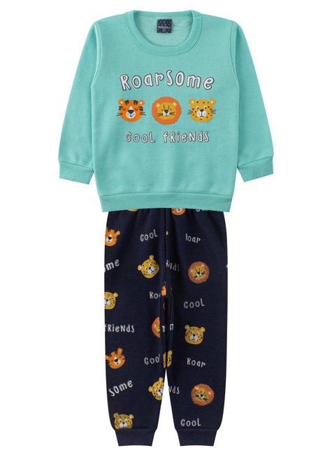 conjunto de bebe masculino moletom peluciadomoletom estampado cool friends viston 6