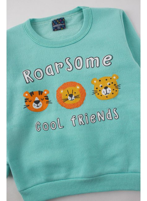 conjunto de bebe masculino moletom peluciadomoletom estampado cool friends viston 9