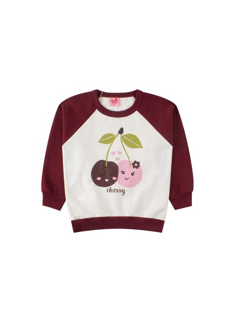 conjunto infantil feminino moletom peluciado fruits menina doce 7