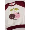 conjunto infantil feminino moletom peluciado fruits menina doce 9