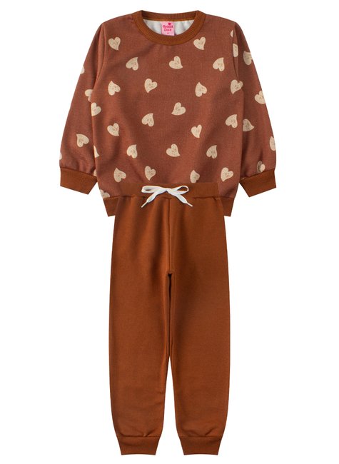conjunto infantil feminino moletom sublimado peluciadomoletom peluciado coracoes menina doce