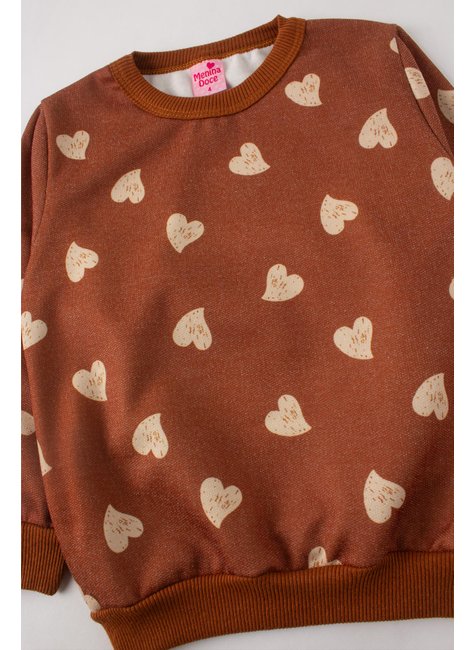conjunto infantil feminino moletom sublimado peluciadomoletom peluciado coracoes menina doce 4