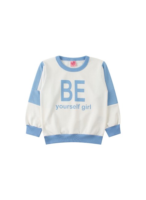 conjunto infantil feminino moletom peluciado be yourself girl menina doce 7