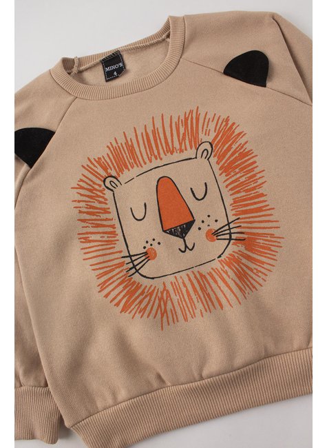 conjunto infantil masculino moletom peluciado lion mino s 4