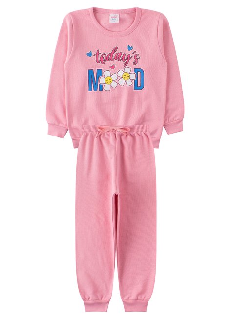 conjunto infantil feminino moletom peluciado cores india baby 26