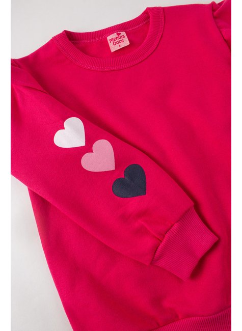 conjunto infantil feminino moletom peluciadosuplex sublimado lovely menina doce 9