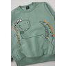 conjunto infantil masculino moletom peluciado dinossauro mino s 9