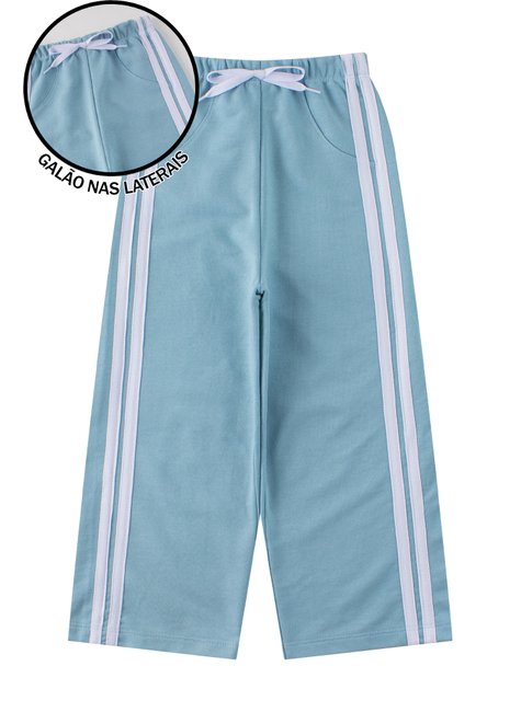 calca wide leg infantil feminino moletinho charme menina doce 7