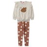 conjunto infantil feminino moletom peluciadosuplex sublimado ursinhas menina doce