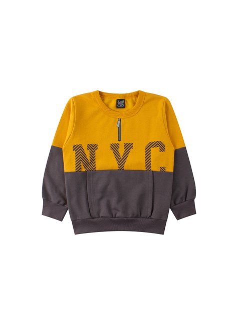 conjunto infantil masculino moletom peluciado nyc good boy 12
