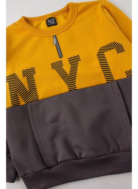conjunto infantil masculino moletom peluciado nyc good boy 14
