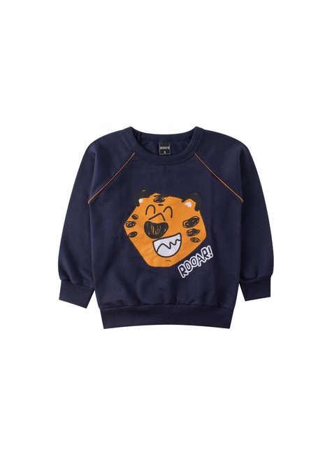 conjunto infantil masculino moletom peluciado roar mino s 12