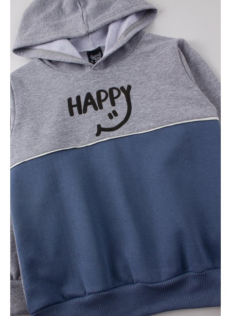 conjunto infantil masculino moletom peluciado happy good boy 14