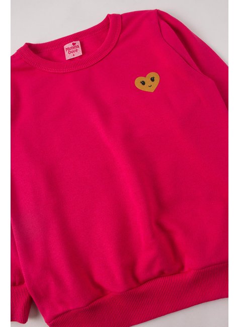 conjunto infantil feminino moletom peluciado divertido menina doce 14