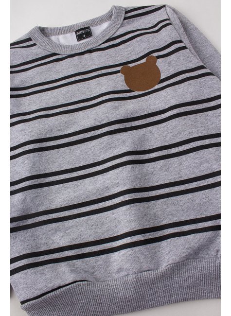 conjunto infantil masculino moletom peluciado fofinho mino s 14
