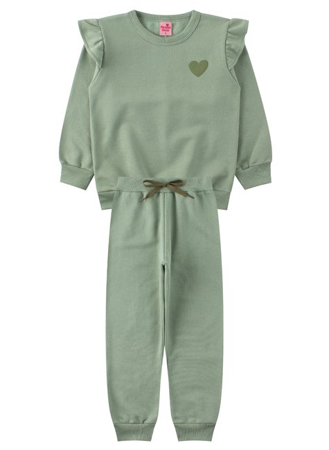 conjunto infantil feminino moletom peluciado pretty menina doce