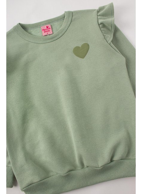 conjunto infantil feminino moletom peluciado pretty menina doce 4
