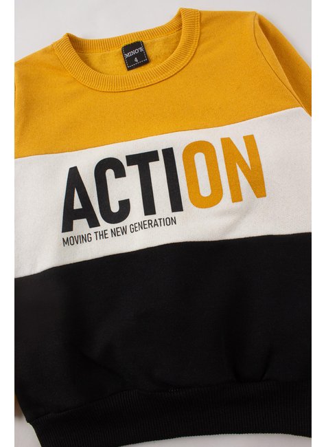 conjunto infantil masculino moletom peluciado action mino s 4