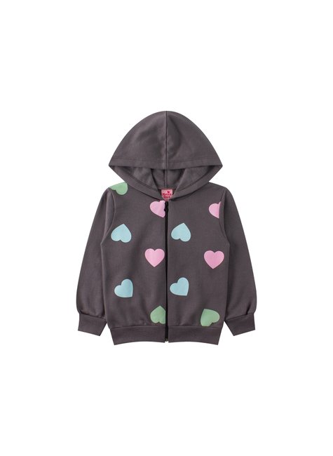 conjunto infantil feminino moletom peluciado coracoes menina doce 12