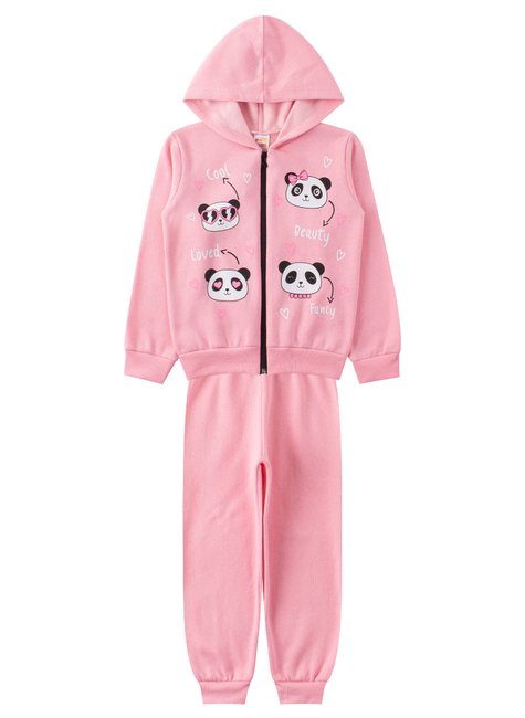 conjunto infantil feminino moletom peluciado loved pho kids 11
