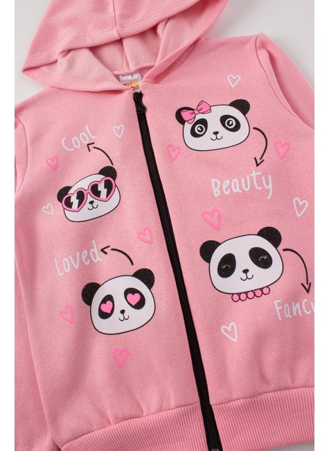 conjunto infantil feminino moletom peluciado loved pho kids 14