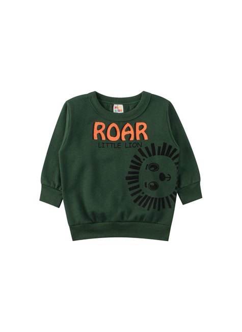 conjunto de bebe masculino moletom peluciado roar pho kids 7